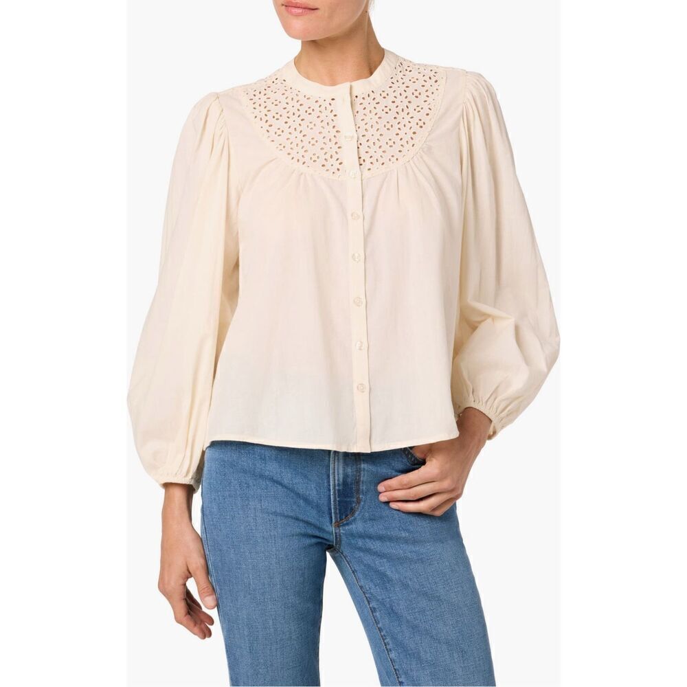 Joes EmbroideredāEyelet Long Sleeve Button-upāTop-NWT